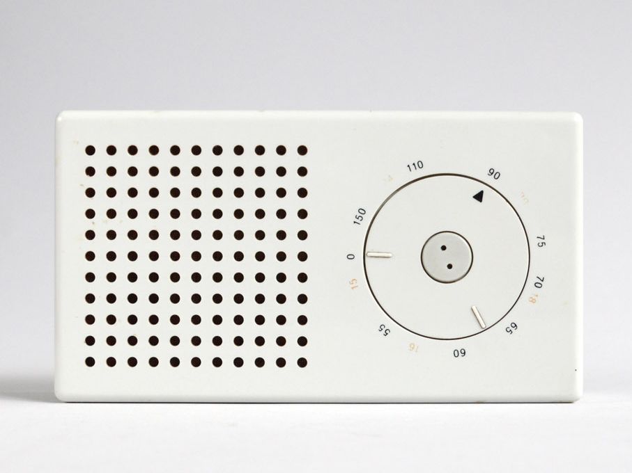 Braun T3 pocket radio, designed by Dieter Rams